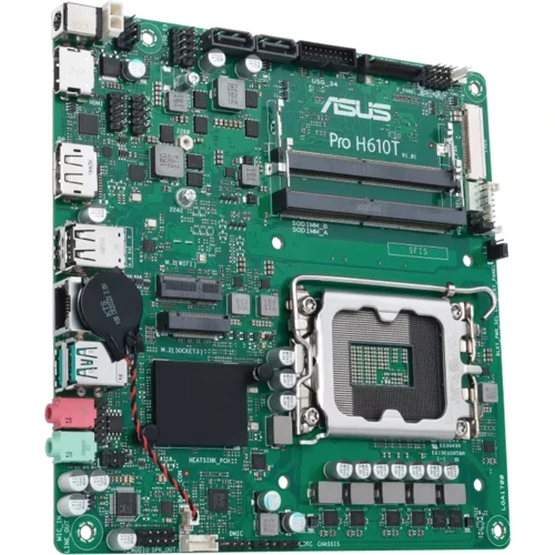 ASUS PRO H610T-CSM: Оперативная память 2xSO-DIMM DDR5 5600 МГц, до 64 ГБ