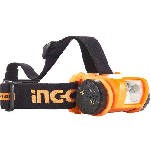 Фонарь туристический INGCO INDUSTRIAL Налобный IPX4 200 лм (HHL013AAA2): Количество режимов 2