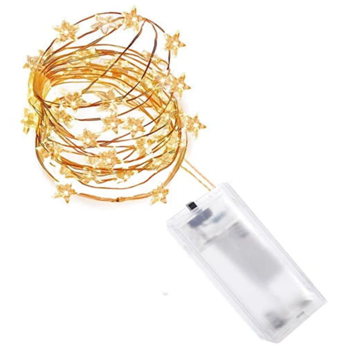 Гирлянда на батарейках Springos Stars Wire 1.9 м 20 LED CL0070 Warm White