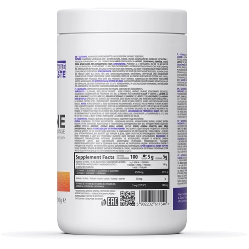 Аминокислота для спорта OstroVit Glutamine 500 g /100 servings/ Orange