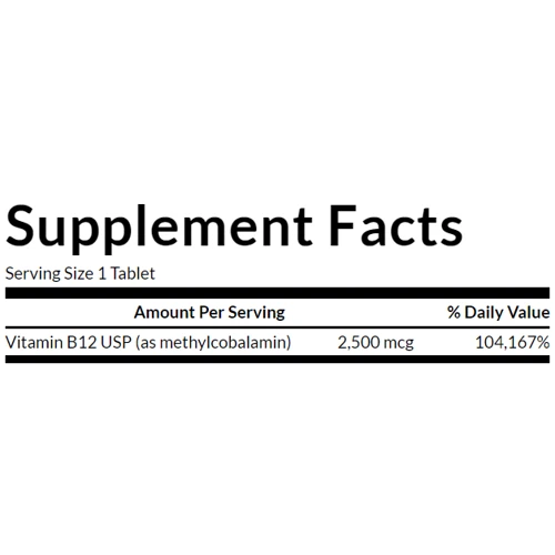 Swanson B-12 Methycobalamin Витамин B12 Метилкобаламин 60 таблеток: Форма выпуска Таблетки