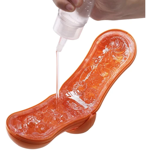Мастурбатор Tenga Flip Orb Sunset Orange (с изменяемым сжатием, со стимулирующими шариками внутри)