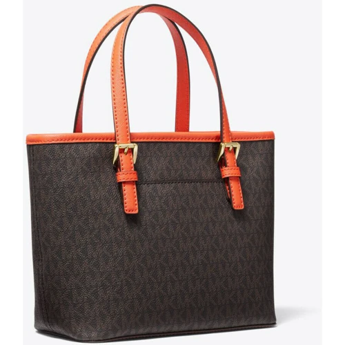 Женская сумка тоут Michael Kors темно-коричневая (193599759425): Тип ручки Со съемным ремнем, Плечевой ремень, С двумя ручками, Короткая ручка