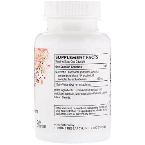 Thorne Research, Quercetin Phytosome, 60 Capsules (THR-00435): Вид Неферментные