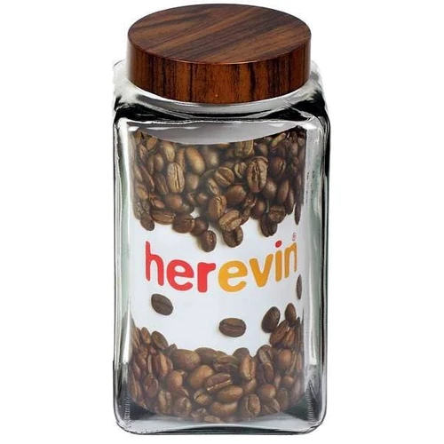 Банка HEREVIN WOODY 1л квадрат (231010-000)
