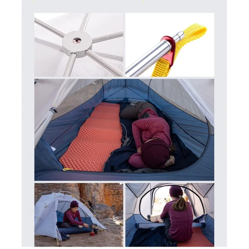 Палатка Naturehike Cloud Up Wing NH19ZP083 15D, серо-голубая (6927595743430): Количество мест 2