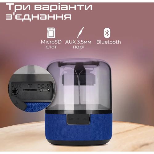 Акустика Promate Glitz-L Blue (glitz-l.blue): Підключення Bluetooth