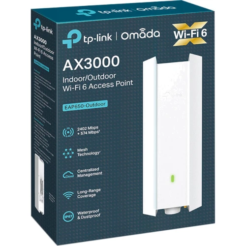 Точка доступу Wi-Fi TP-Link EAP650-Outdoor: Потужність передавача 30 dBm