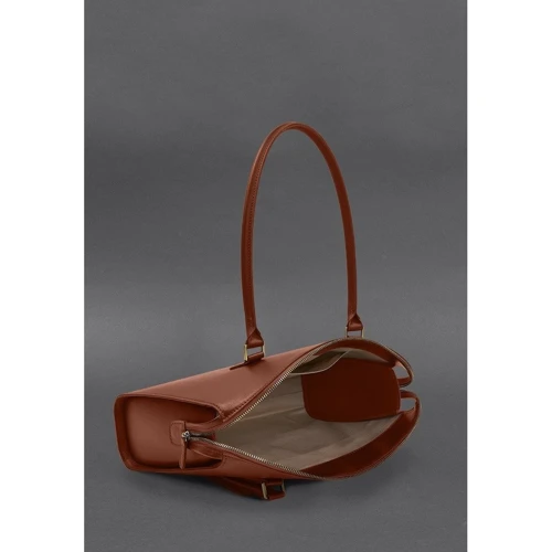 Женская сумка тоут BlankNote Business коричневая (BN-BAG-57-k): Тип ручки С двумя ручками, Длинная ручка