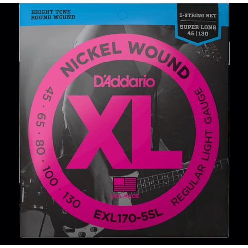 Струна для гитар Струны для бас-гитары D`ADDARIO EXL170-5SL