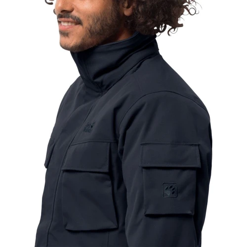 Парку Jack Wolfskin Glacier Canyon Parka 1107673-1010 50 синя зимова з капюшоном та хутром: Розмір 50