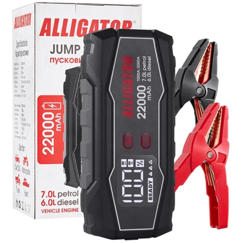 Автономное пусковое устройство (бустер) Alligator JS845: Номинальный зарядный ток, А 1000
