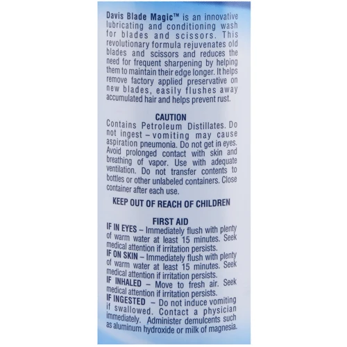 Davis Blade Magic ДЭВИС БЛЕЙД МЭДЖИК жидкость для ухода за лезвиями и ножницами , 0.454 л. фото 2