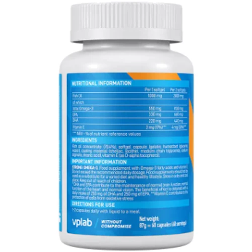 VPLab Strong Omega 3 60 softgels / 60 servings: Пол Унисекс