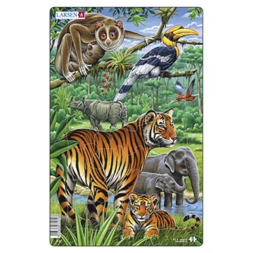 Пазл-вкладыш Larsen "Джунгли №1", серия МИДИ (H21-1): Производитель Larsen