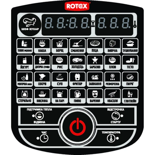 Мультиварка Rotex RMC505-B Excellence: Количество программ (режимов) приготовления 30