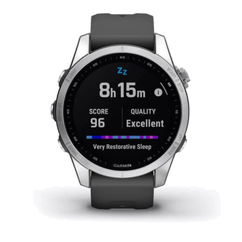 Смарт-часы Garmin Fenix 7S Silver with Graphite Band (010-02539-01): Цвет ремешка графитовый