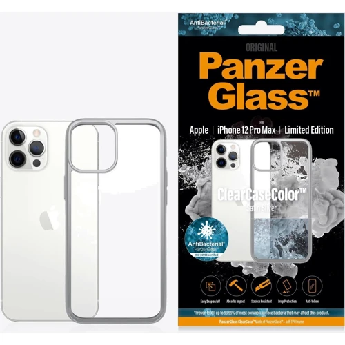 Чехол для iPhone PanzerGlass Clear Case Satin Silver for iPhone 12 Pro Max (0272) фото 7