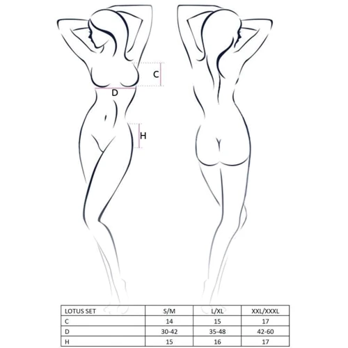 Эротический комплект Passion LOTUS SET cream XXL/XXXL