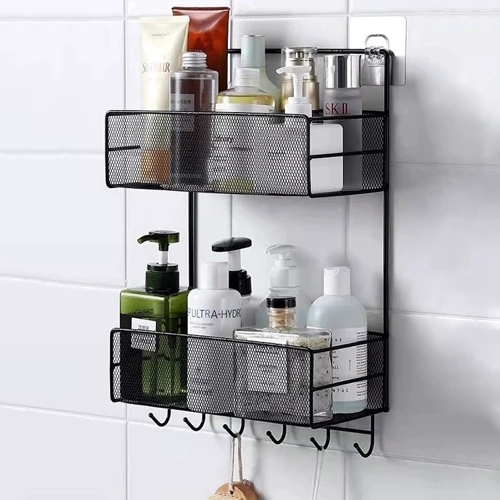 Полка настенная Stenson 36х15х44.5 см (TD01335-L black): Тип Крючок, Полочка