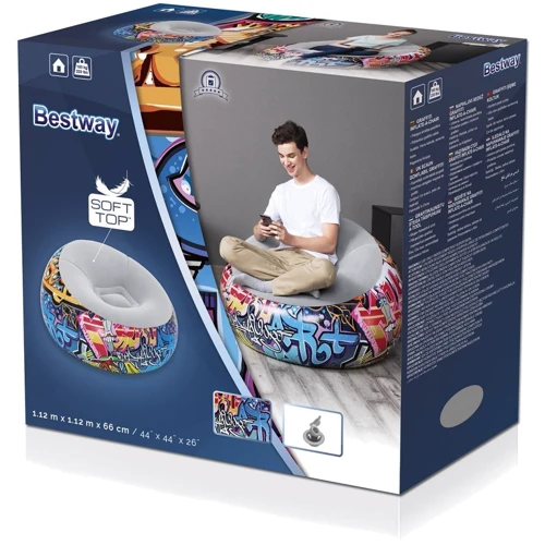 Надувное кресло Bestway Велюр (75075): Материал ПВХ