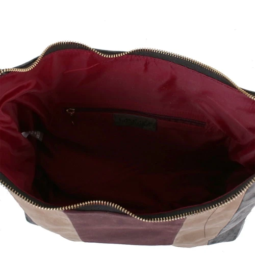 Женская сумка хобо Laskara серая (LK10187-grey-beige-bordo): Страна производитель Чехия