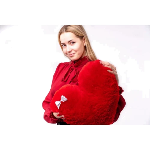 М'яка іграшка Подушка "Серце" 50 см червоний