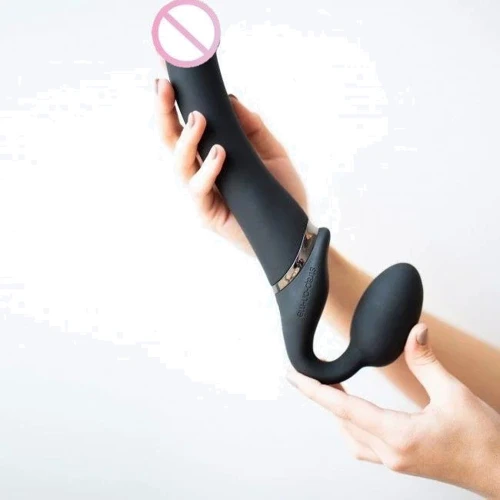 Безремневой страпон Strap-On-Me VIBRATING Black M
