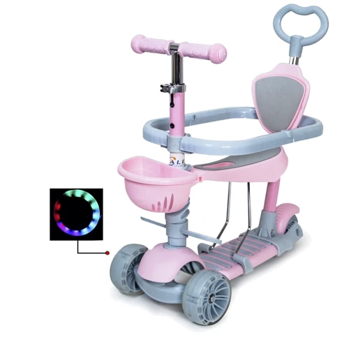 Самокат Scooter Smart 5in1. Pink (многофункциональный, с бортиком) 836618788: Максимальная допустимая нагрузка, кг 60