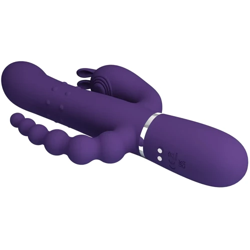 Вибратор с анальным и клиторальным стимулятором LYBAILE Pretty Love Cammy Dark Purple Twinkled Tenderness (BW-500036-2)