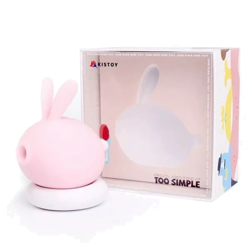 Вакуумный клиторальный стимулятор с вибрацией KisToy Too Simple Pink