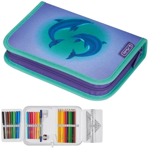 Пенал с наполнением Herlitz Dolphins Дельфины 31пр. (50032952)