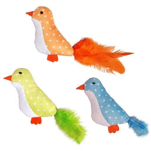 Іграшка для котів Flamingo Bird Feather пташка з пір'ям з котячої м'ятою
