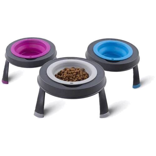 Миска одинарная Dexas Single Elevated Feeder-LG на складной подставке маленькая 360 мл розовая (dx30692): Тип Миски