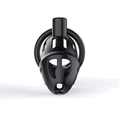 Клетка для пениса LOCKINK SEVANDA Plastic Penis Chastity Cage, черная, 3 кольца разных размеров