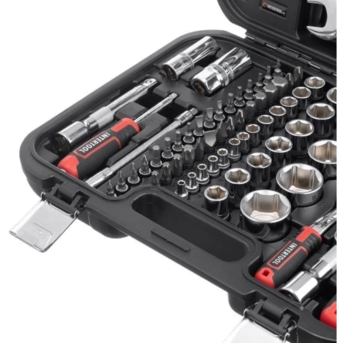 Набір інструментів INTERTOOL Storm 1/2 "1/4" (ET-8082): Упаковка пластиковий кейс