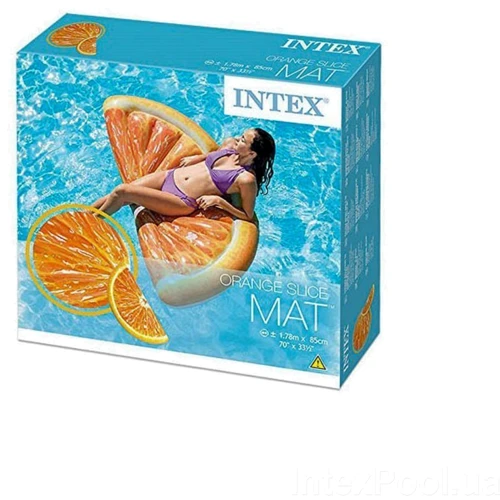 Пляжний надувний матрац - пліт Intex 58763 Часточка Апельсину, 178 х 85 см фото 6