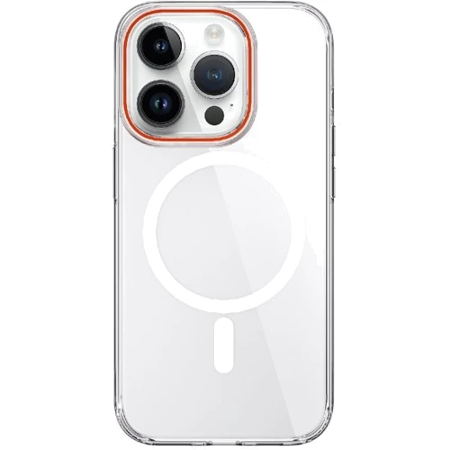 Чехол для iPhone WIWU Crystal MagSafe Clear/Orange for iPhone 15 Pro Max (ZYS-013): Материалы Термополиуретан