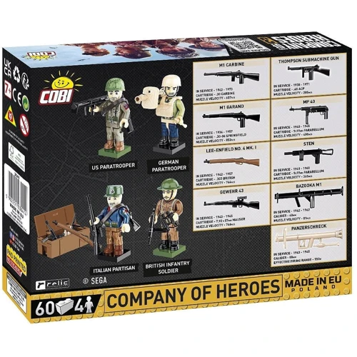 Конструктор COBI Company of Heroes 3 Компания героев, 60 деталей: Рекомендуемый возраст от 7 лет