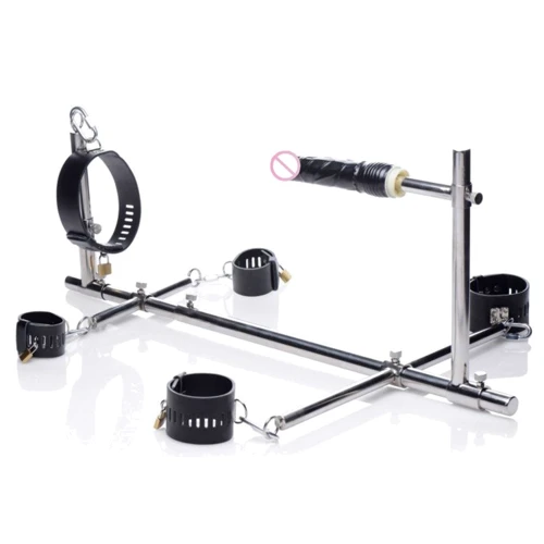 Конструкция для фиксации с фаллоимитатором Imprisoned Metal Stockade with Dildo: Производитель Master Series