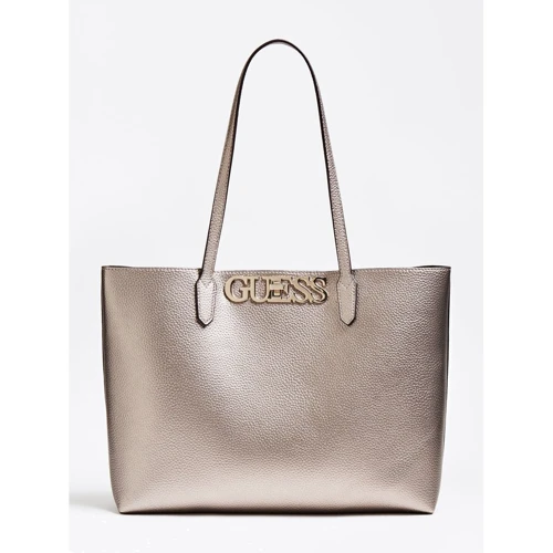 Женская сумка тоут Guess Uptown Chic Barcelona Tote серебристая (HWMG7301230-PEW)