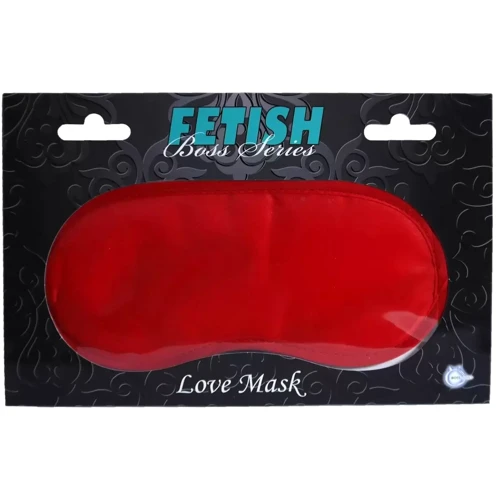 Атласная маска BOSS of TOYS Boss Series Fetish - Love Mask Red, BS6100026