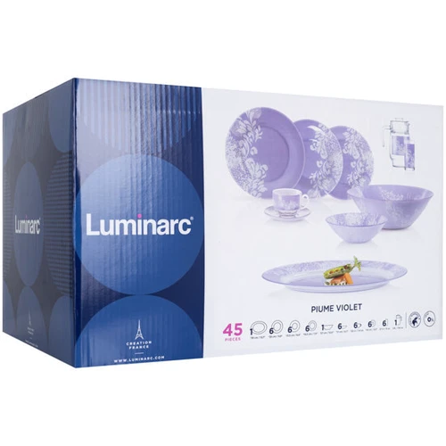 Столовый сервиз Luminarc Piume Violet 46 пр. (P7262) фото 15