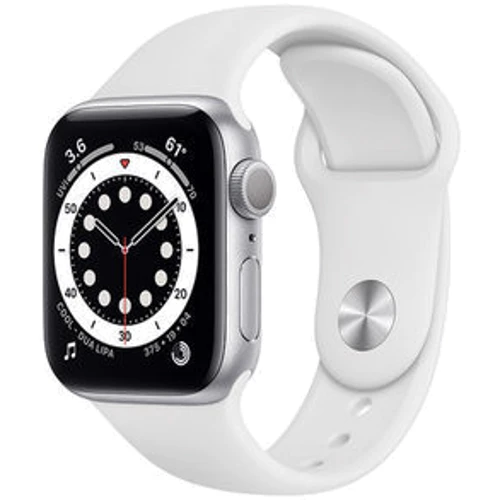 Apple Watch Series 6 GPS 40mm Silver Aluminum Case w. White Sport (MG283) Approved