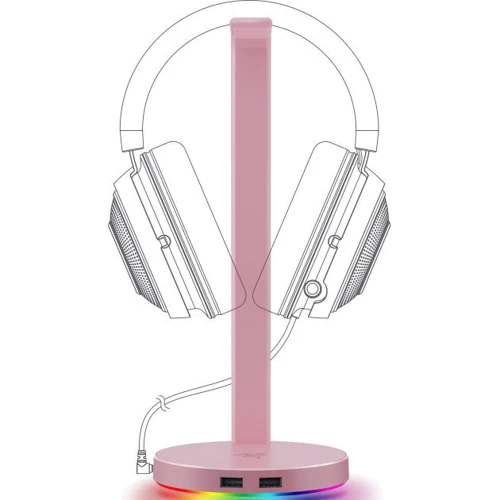 Подставка для наушников Razer Base Station V2 Chroma Quartz (RC21-01510200-R3M1): Материал Металл