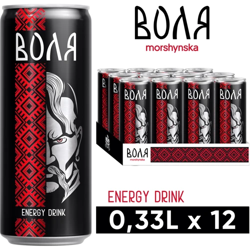 Энергетический напиток Моршинська Воля среднегазированный 12х0.33 л (DS482001700271412): Степень газирования Среднегазированная