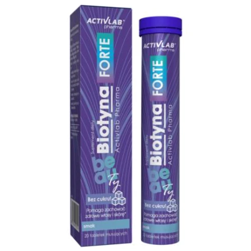 Activlab Biotyna Forte Біотин 20 шипучих пігулок смак апельсин