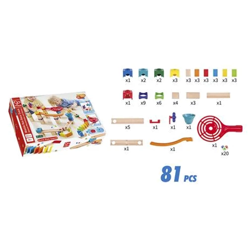 Конструктор-лабиринт Hape Marble Run Гоночная трасса 81 элементов (E1101)