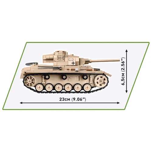 Конструктор Cobi Вторая Мировая Война Танк Panzer III, 780 деталей: Рекомендуемый возраст от 9 лет