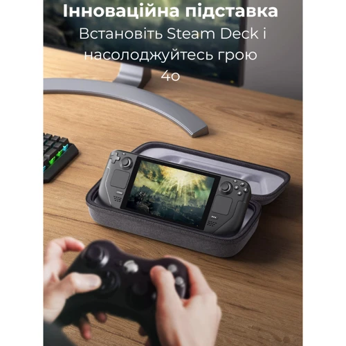 Аксессуар для приставок Сумка-чехол JSAUX для Steam Deck \ OLED, ROG Ally, ROG Ally X, Nintendo Switch \ OLED, PlayStation Portal BG0106X серый фото 9